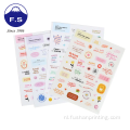Gerecycled aangepaste gecoate papieren lijmproducten stickers